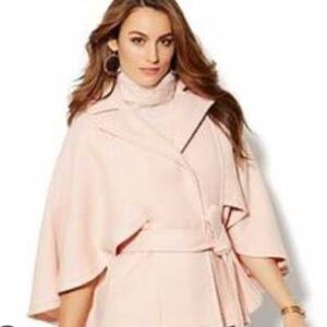 New York and company Chic Pink Cape Coat